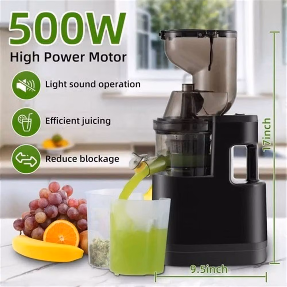 Nordara Black Slow Masticating Electric Juicer Machine with Dishwasher Safe Parts – 2