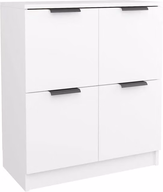 Berkfield Home Set of 2 Modern White Matt Engineered Wood Sideboards, W/D/H: 60 x 30 x 70 cm