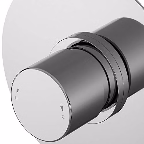Nuie Binsey Modern Round Concealed Thermostatic Shower Temperature Control Valve, Chrome – 2