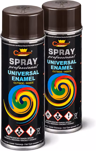 Sola Universal Multi-Surface High Gloss Spray Paint, RAL 8019 Grey Brown, 2 x 400ml – 1