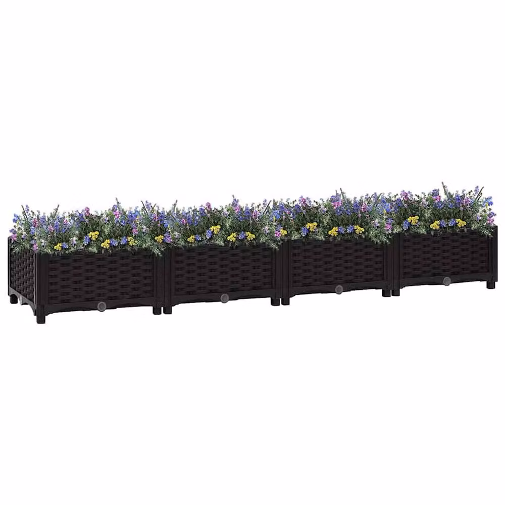 Berkfield Home Black Polypropylene Raised Bed W: 160 cm, D: 40 cm, H: 23 cm – 2
