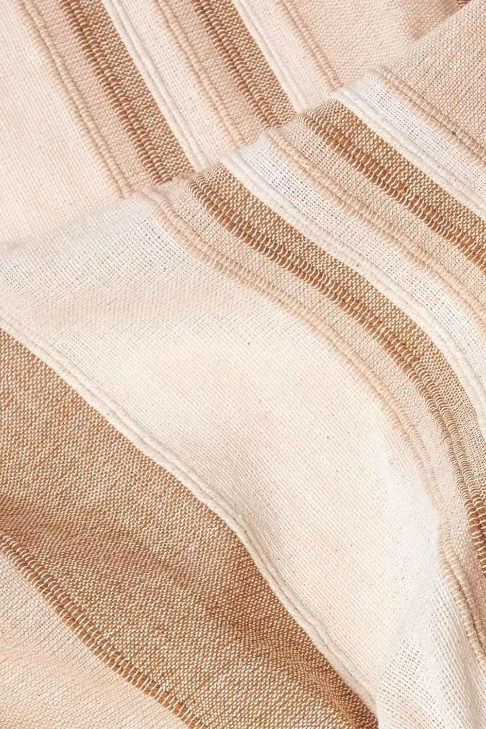 Homescapes Moroccan Striped Woven Cotton Throw in Beige, W: 360 cm, D: 255 cm – 2