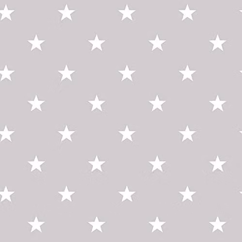 Galerie Deauville 2 Small Stars Geometric Abstract Wallpaper in White and Grey