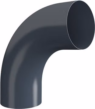 Lindab Steel Conical Pipe Bend 85 - 87mm in Grey