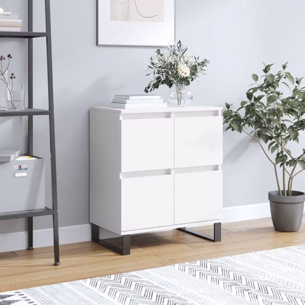 Berkfield Home Modern White Matt Sideboard, W/D/H: 60 x 35 x 70 cm – 2