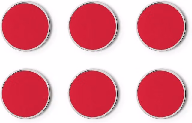 Mustard Made The Buttons Poppy Red Metal Round Adult Pins
