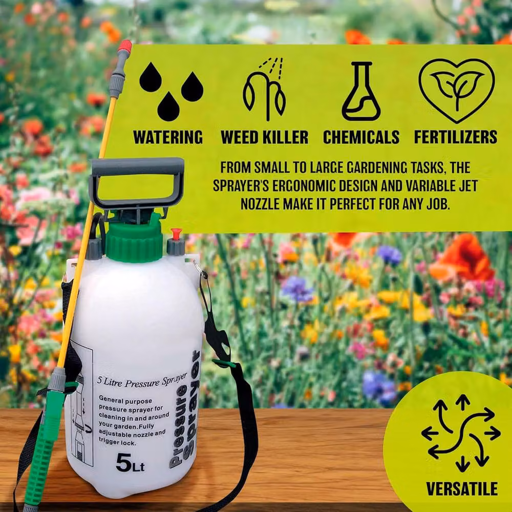 BARGAINS-GALORE 5 Litre Manual Garden Pressure Sprayer Knapsack in Multicolour – 3