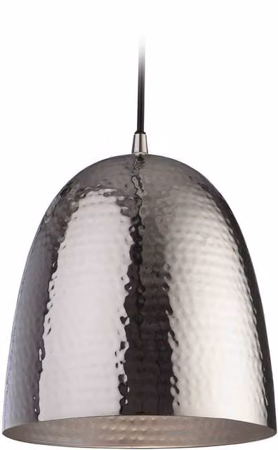 Netlighting Assam Dome Ceiling Pendant Light in Grey and Matt Nickel with E27 Socket