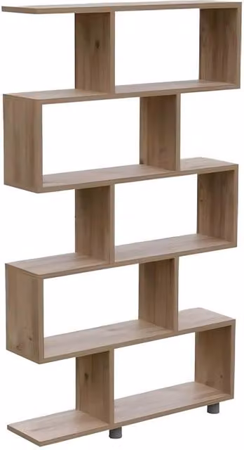 Calicosy ELIF 11-Shelf Wall Mounted Shelving Unit, Brown, W/D/H: 90 x 20 x 156 cm – 1