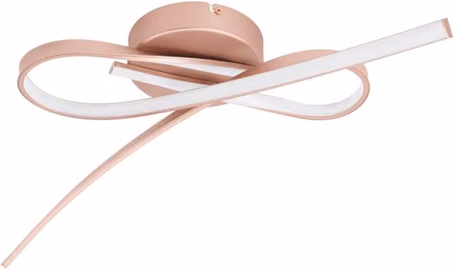 Loops LED Flush Ceiling Light in Gold and White