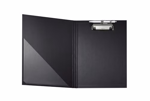 Exacompta Black A4 Clipboard with Coated Paper Flap, W: 23 cm, H: 32 cm