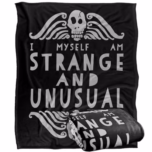 LOGOVISION Beetlejuice Strange and Unusual Super Soft Fleece Throw Blanket, Multicolour, W: 152 cm x L: 127 cm – 1