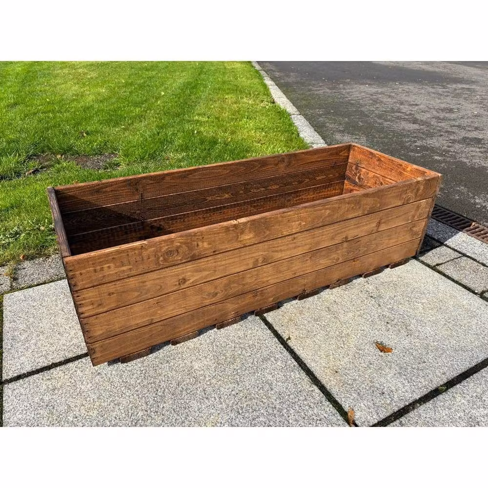 Charles Taylor Multi Pack of 2 Extra Large Open Berwick Trough Planters in Light Brown – 2