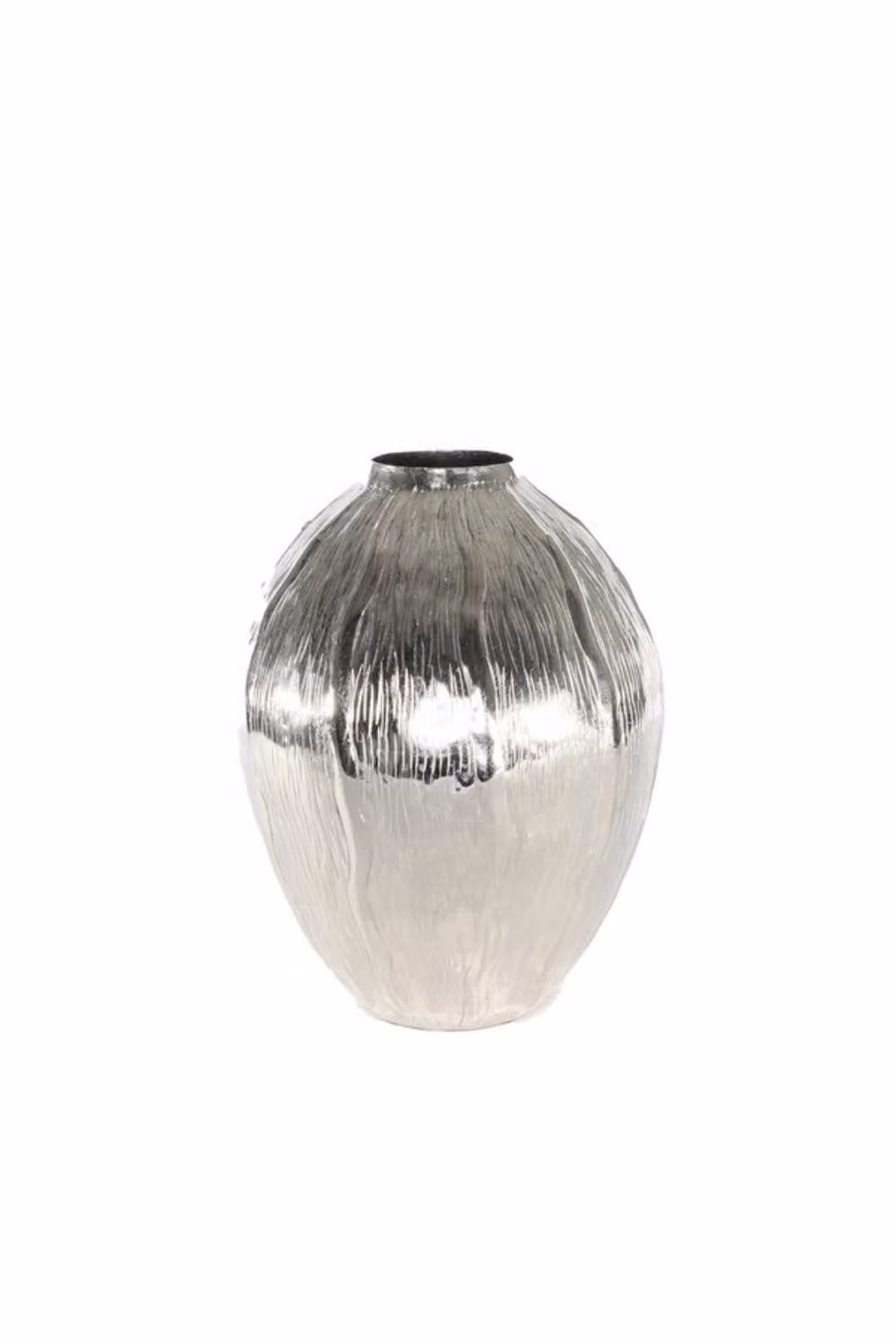 KDMD Silver Eros Seed Metal Vase, Height: 29.5 cm – 2