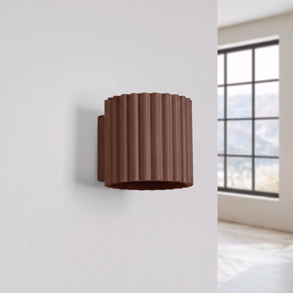 Sollux Lighting minimalist Brown Wall Lamp W/D/H: 10 x 10 x 12 cm – 2