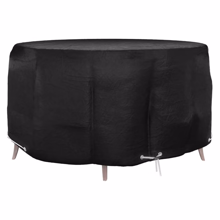Berkfield Home Durable Round Garden Furniture Cover with 10 Eyelets, Black, Diameter: 230 cm, Height: 90 cm