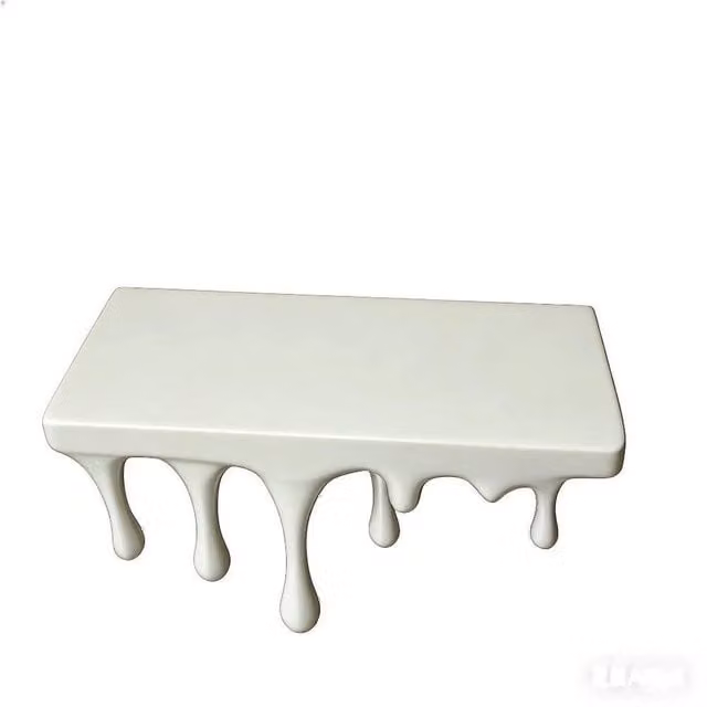 SPETLEK 3D Printed Drip Floating Wall Mounted Shelf in White – 1