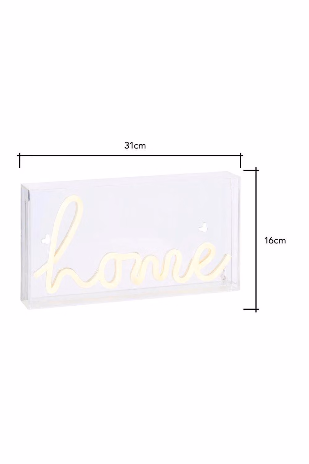 BHS Lighting Glow Home LED Neon Light Box Table Lamp in White – 2