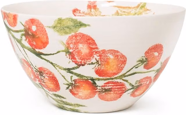 BlissHome Floral Ceramic Salad Bowl, Multicolour, Diameter: 25 cm