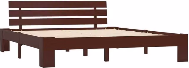 Berkfield Home Modern Solid Pine Wood Bed Frame, Brown, W: 160 cm, D: 200 cm