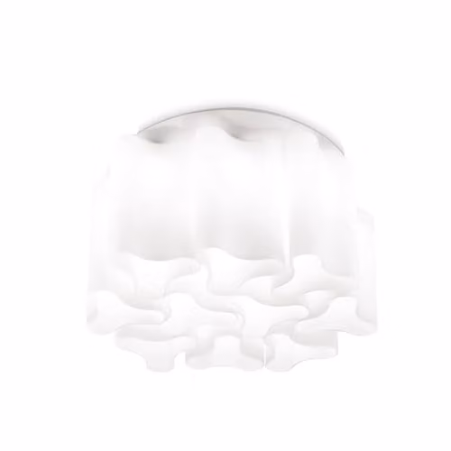 Netlighting Compo 10 Modern White Ceiling Flush Light with E27 Bulb Socket
