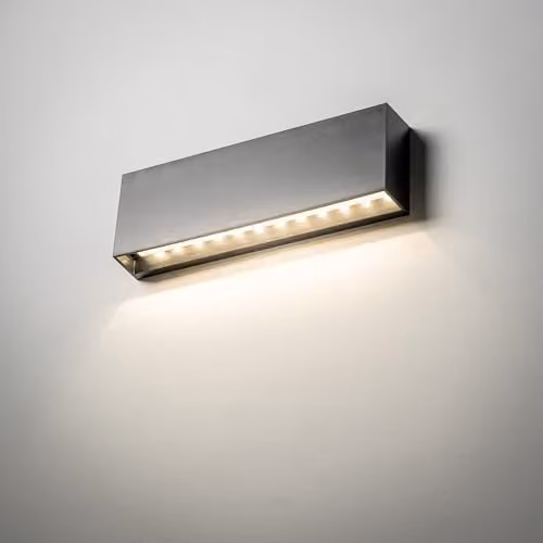 CGC Lighting Darna Black Slim LED Outdoor Up and Down Wall Light, 4000k Cool White, IP65 Waterproof – 5