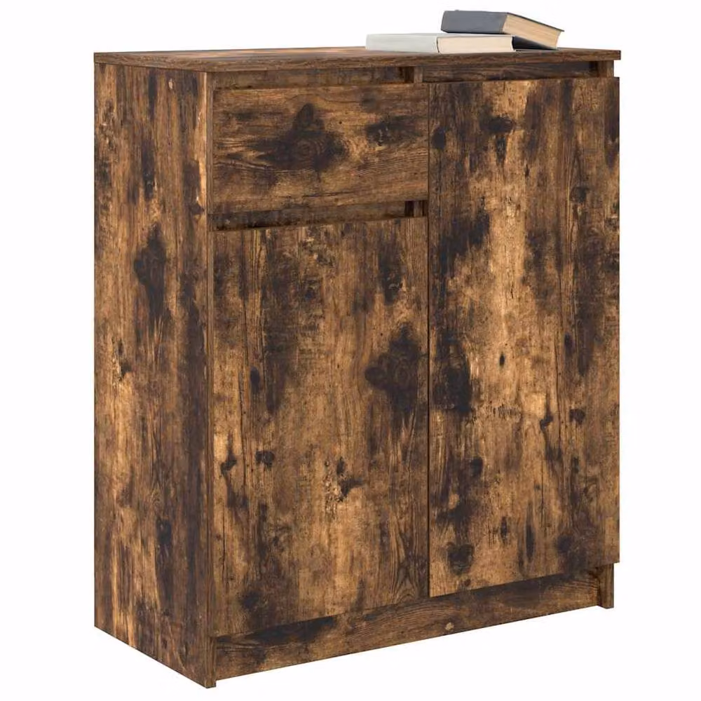 Berkfield Home Smoked Oak Sideboard with Drawer in Brown, W/D/H: 71 x 35 x 84 cm – 3