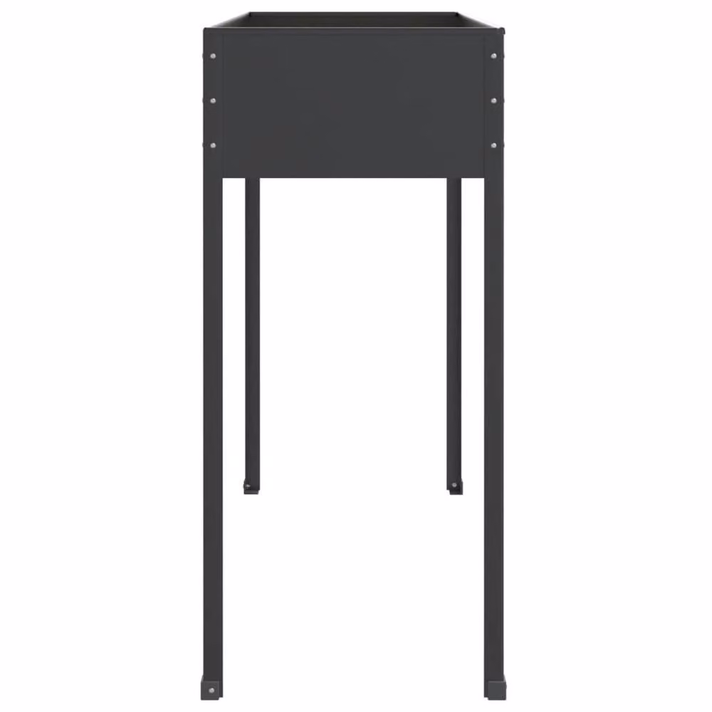 Berkfield Home Garden Planter Tub Set of 2, Anthracite and Black Galvanised Steel – 3