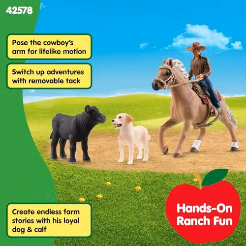 Schleich Farm World Western Riding Adventures 6-Piece Multicolour Animal Playset 42578 – 4