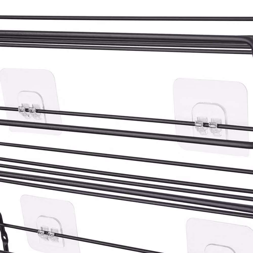 Kelvenix Black Metal Spice Rack for Kitchen Cupboard Doors or Walls – 2