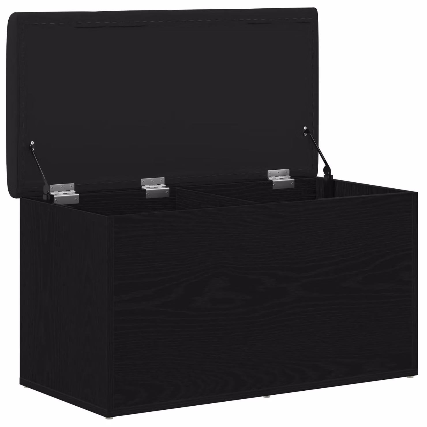 Berkfield Home Black Oak Storage Bench W/D/H: 80 x 40 x 45 cm – 4