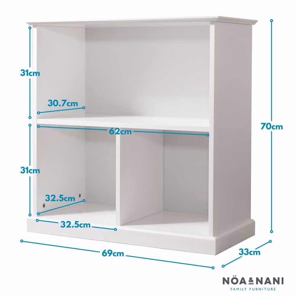 Nöa and Nani Halmstad Small Toy Cube Unit in White – 2