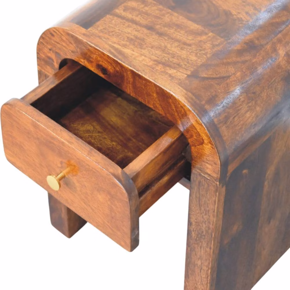 Wyld Haus Chioggia Mango Wood Bedside Table in Brown, W/D/H: 40 x 30 x 30 cm – 6