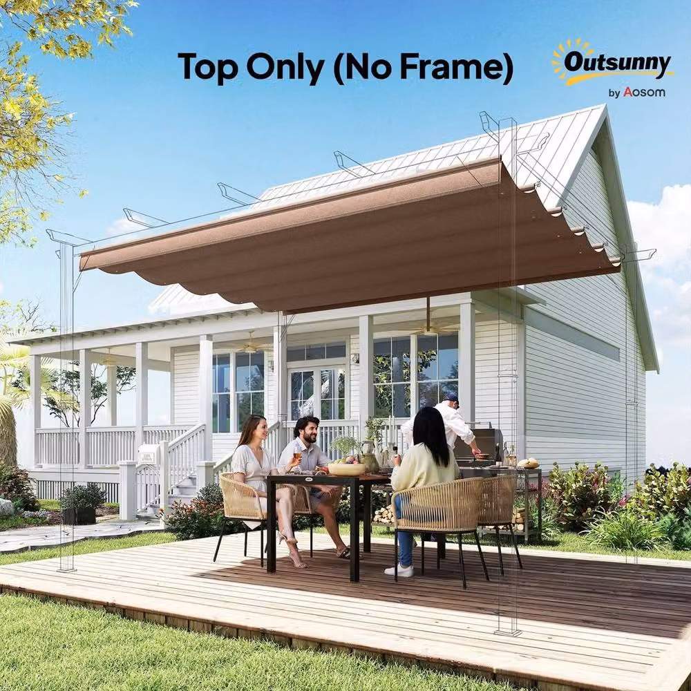 NESTLUNE Brown Pergola Cover Replacement – 4