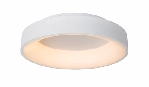Lucide Mirage Dimmable LED Flush Ceiling Light, White, Diameter: 45 cm