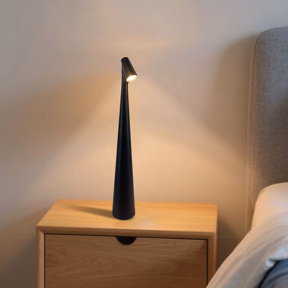 INMTFEI Rechargeable USB-C LED Table Lamp with Warm White Touch Control in Black – 3