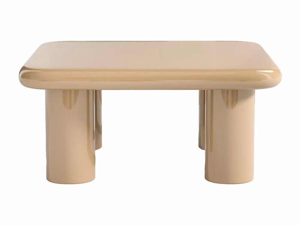 Vente-unique TAMISDA MDF Coffee Table in Lacquered Beige – 2