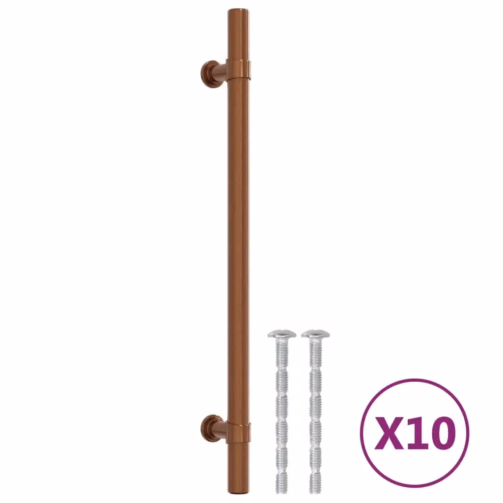 Berkfield Home Stainless Steel Cabinet Handles, 10 Pack, Bronze Brown, 19.2 cm – 2