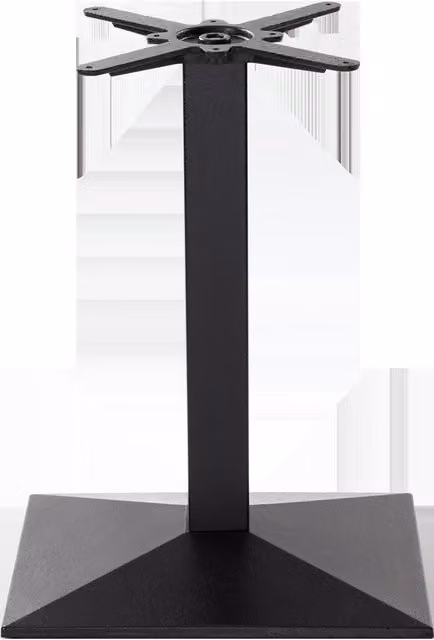 Netfurniture Black Cast Iron Pyramid Single Pedestal Table Base, Height: 73 cm