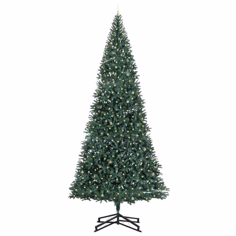 Berkfield Home Pre-lit Artificial Christmas Tree with Ball Set, Green, 500 cm – 3