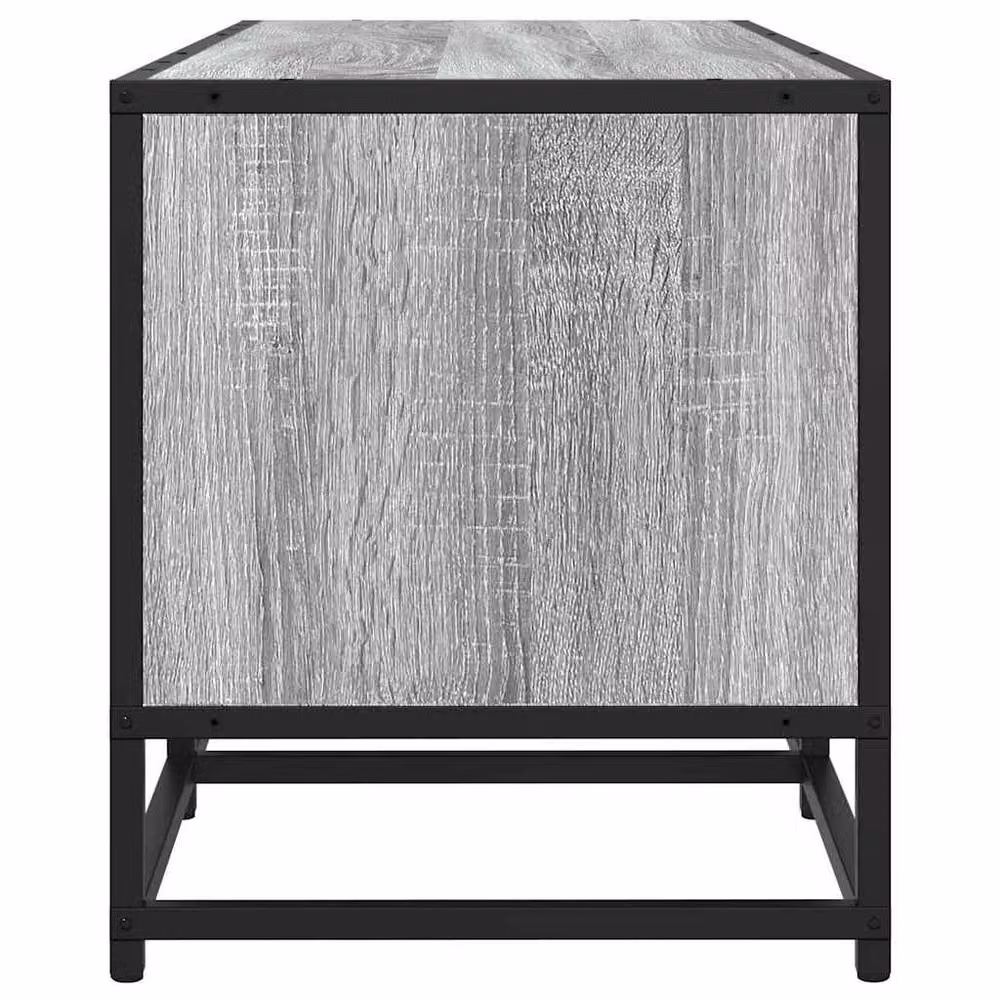 Berkfield Home Industrial Grey Sonoma TV Cabinet in Engineered Wood and Metal, W/D/H: 120 x 35 x 41 cm – 3