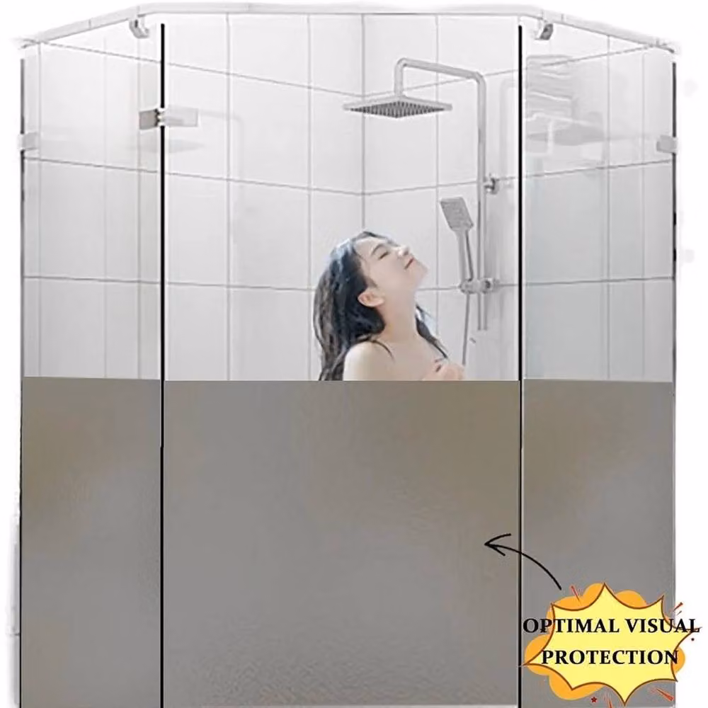 NESTLUNE Blackout Static Cling Window Glass Film for Privacy Protection, Black, 100 cm – 4