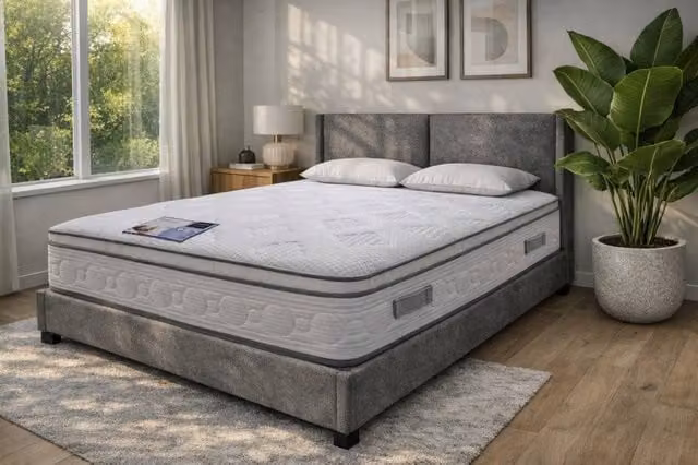 Knight Sleep 4000 Buckingham Hybrid Pocket Encapsulated Foam Mattress in White, W/D/H: 180 x 200 cm