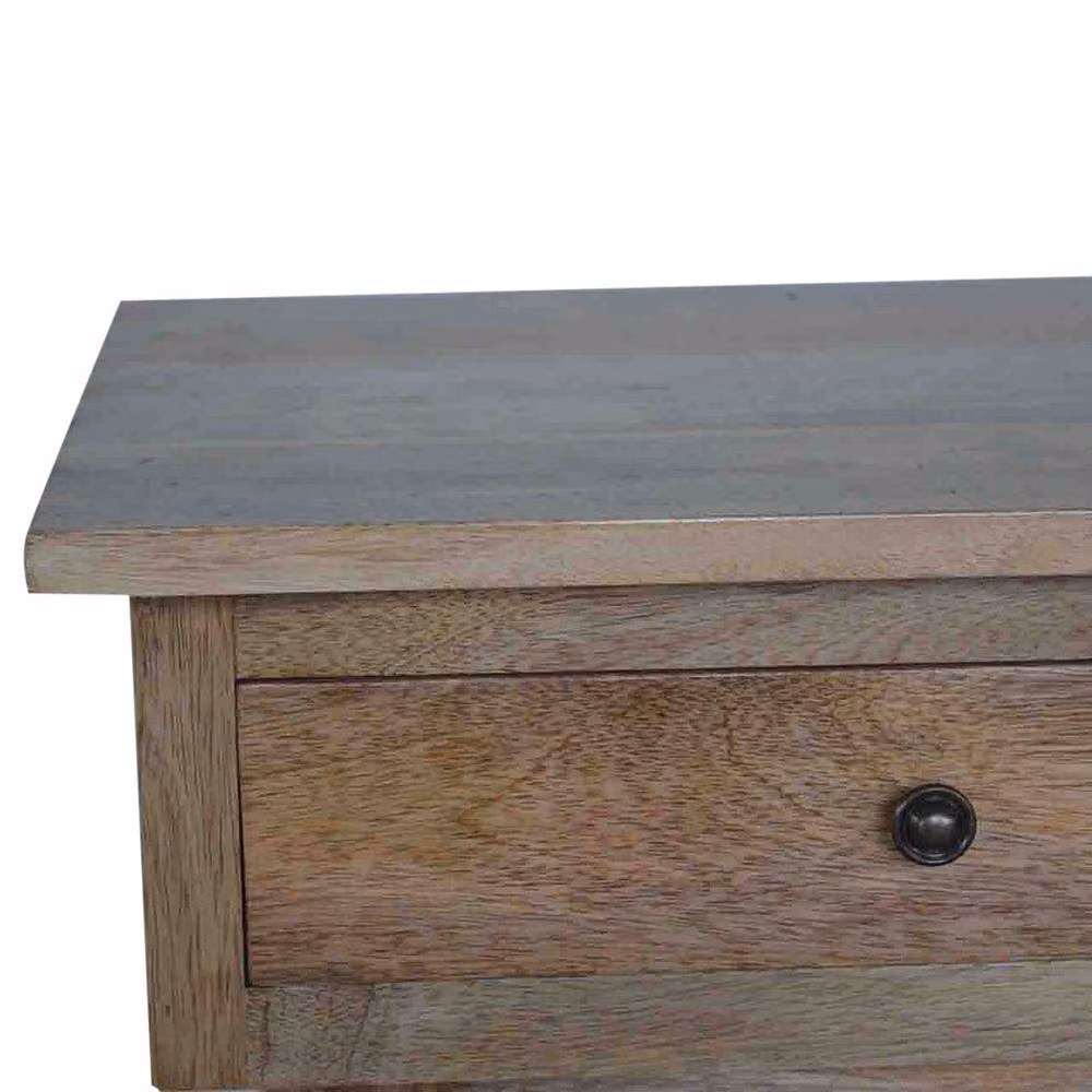 STILVORA Mango Wood 2 Drawer Console Table in Brown – 2
