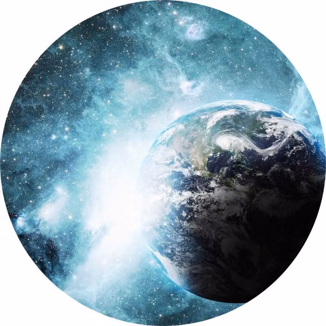 In a Galaxy Far Away Blue Star Wall Mural Round Wall Art