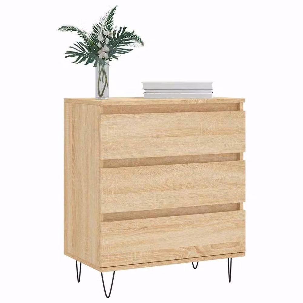 Berkfield Home Sonoma Oak Sideboard in Brown, W/D/H: 60 x 35 x 70 cm – 2