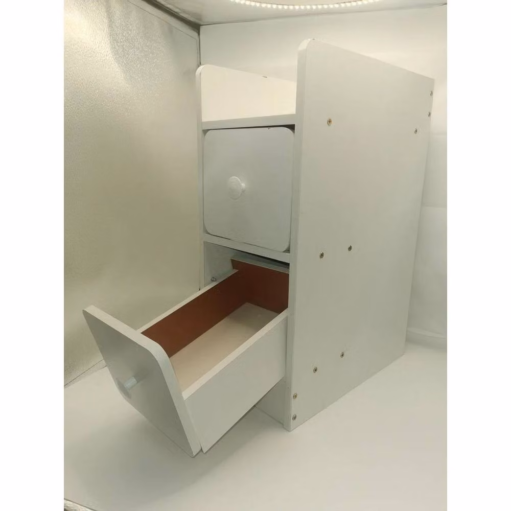 Kelvenix Slim Bedside Table and Sofa End Table in White, W/D/H: 30 x 30 x 40 cm – 2