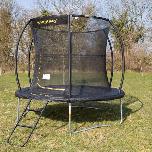 JumpKing Combo Deluxe Trampoline in Black with Galvanised Steel Frame, 10ft