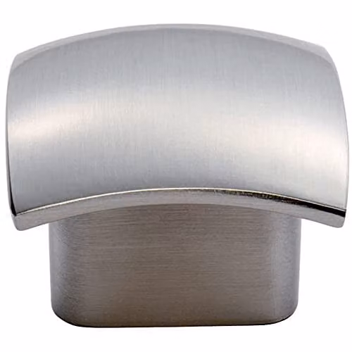 Loops Brushed Silver Convex Face Cupboard Door Knob, 33 x 33 mm