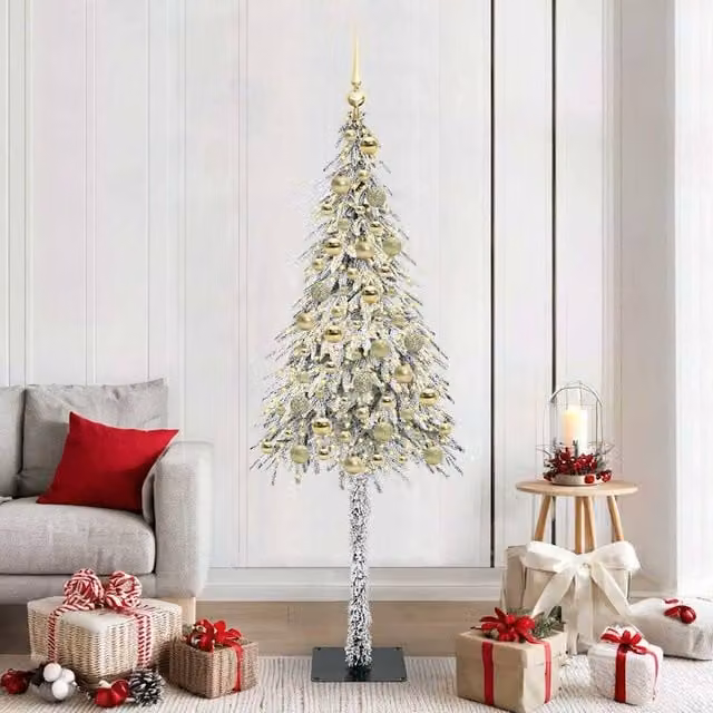 Berkfield Home White Christmas Tree with 300 LEDs, Height: 180 cm